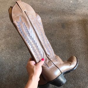 Cowboy leather boots